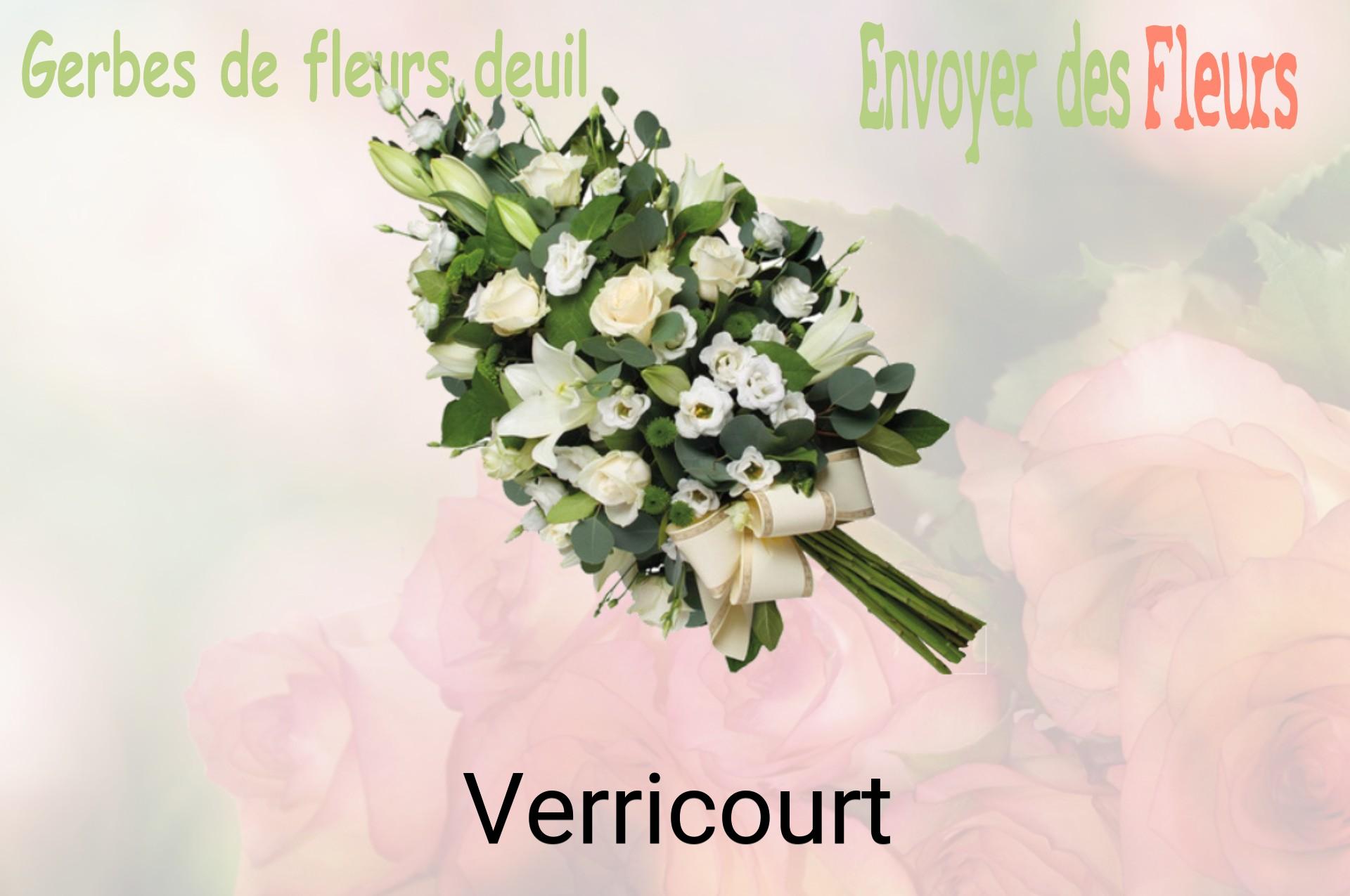 Gerbe de fleurs de deuil livrée à Verricourt